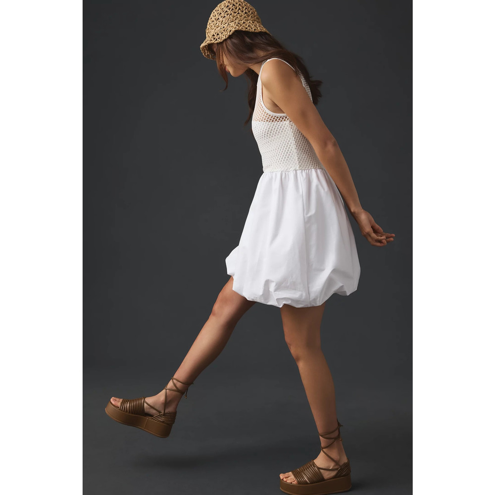 New Anthropologie Maeve Bubble Twofer Dress $160 PLUS 2X White - Picture 6 of 10